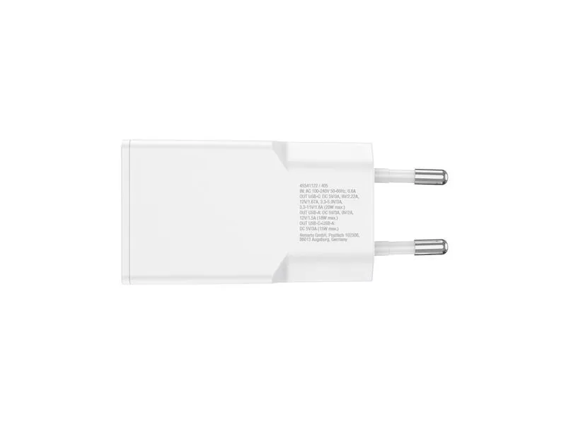 4smarts Netzladegerät PDPlug Slim Duos GaN 1C+1A , weiss 4smarts Netzladegerät PDPlug Slim Duos GaN 1C+1A , weiss