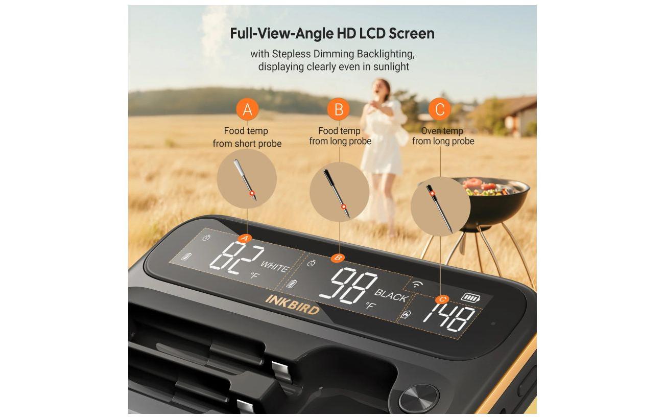 Inkbird Fleischthermometer INT-12-BW Doppelsonde