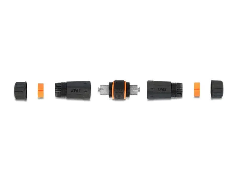 Delock Kupplung LSA – LSA, Cat.6A, IP68, Schwarz 1 Stück