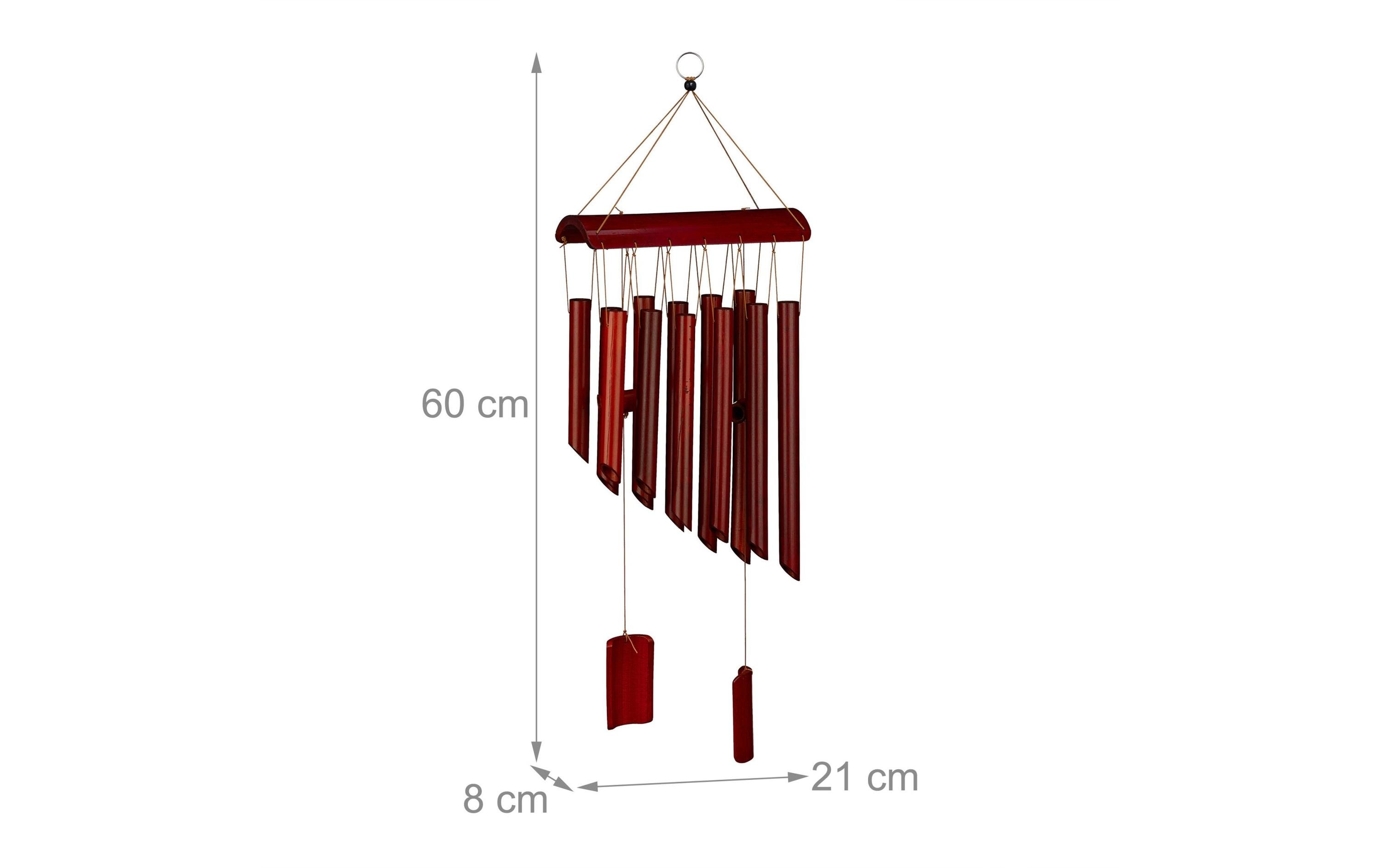 relaxdays Windspiel aus Bambus 60 cm