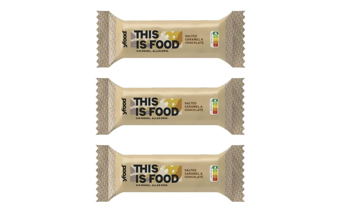 YFOOD Riegel Salted Caramel and Chocolate 3 x 60 g YFOOD Riegel Salted Caramel and Chocolate 3 x 60 g