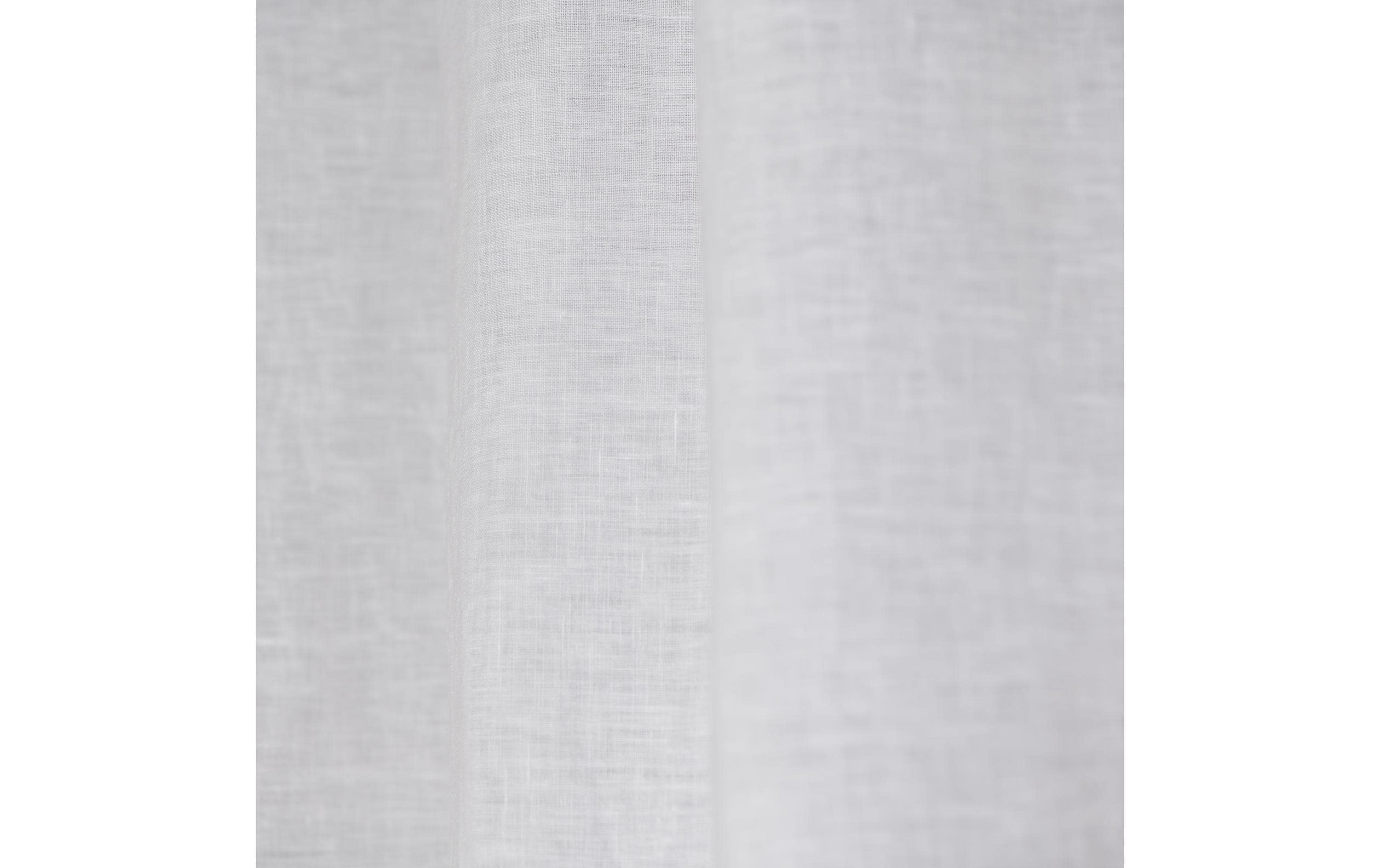 Casa Leon Dekovorhang mit Faltenband Leinen 140 cm x 245 cm, Ivoire