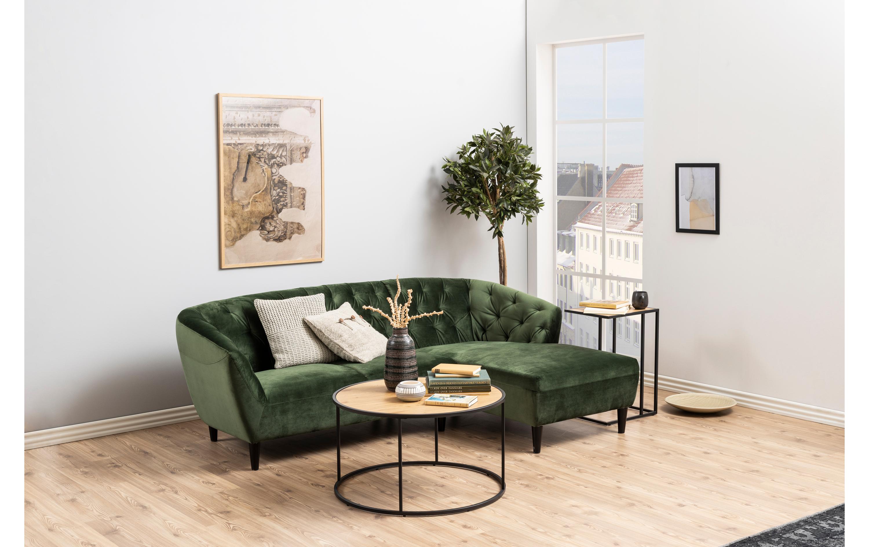 AC Design Beistelltisch Seaford Eiche/Schwarz