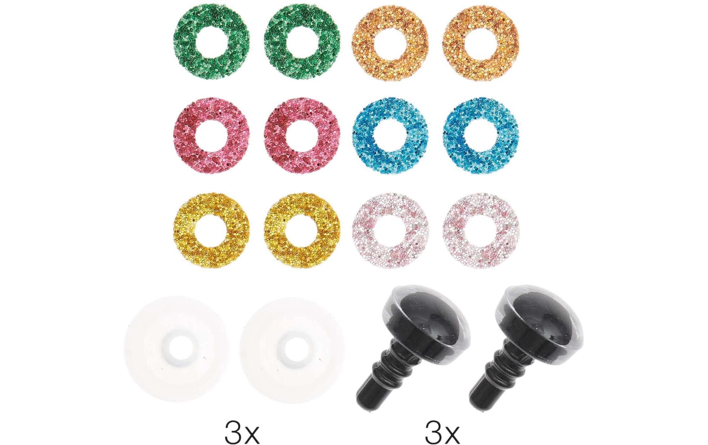 Rico Design Sicherheitsaugen mit 6 Farben zur Auswahl 9 mm 6 Stk.