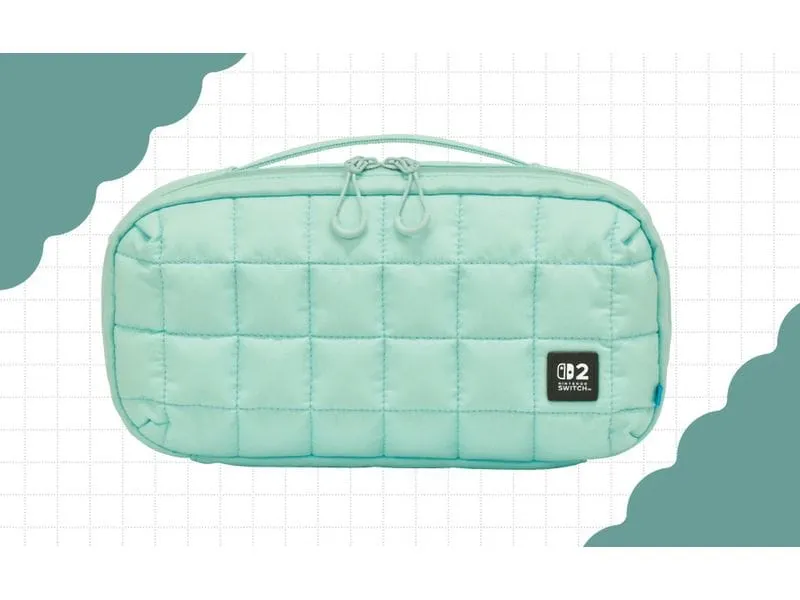 Hori Nintendo Switch 2 Tasche Green Quilted Hori Nintendo Switch 2 Tasche Green Quilted