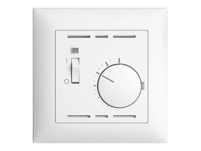 Feller EDIZIOdue Raumthermostat UP mit Schalter, Weiss