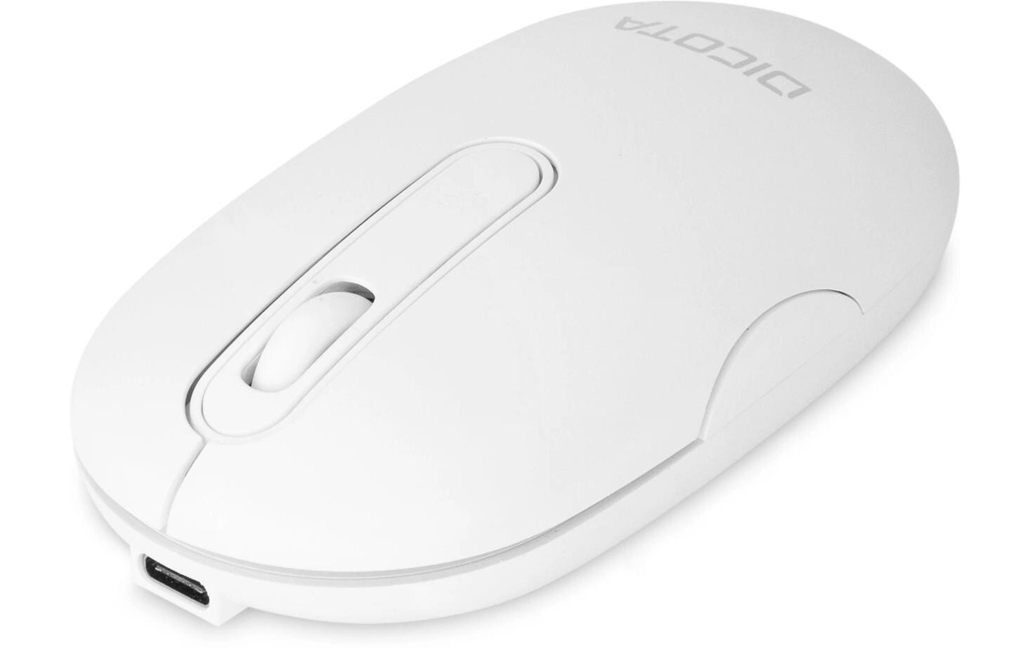 DICOTA Maus Desktop Weiss