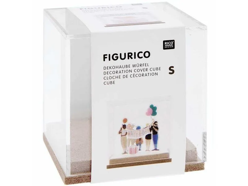 Rico Design Mini-Figur Dekohaube Würfel S, 6.5 x 6 x 6 cm