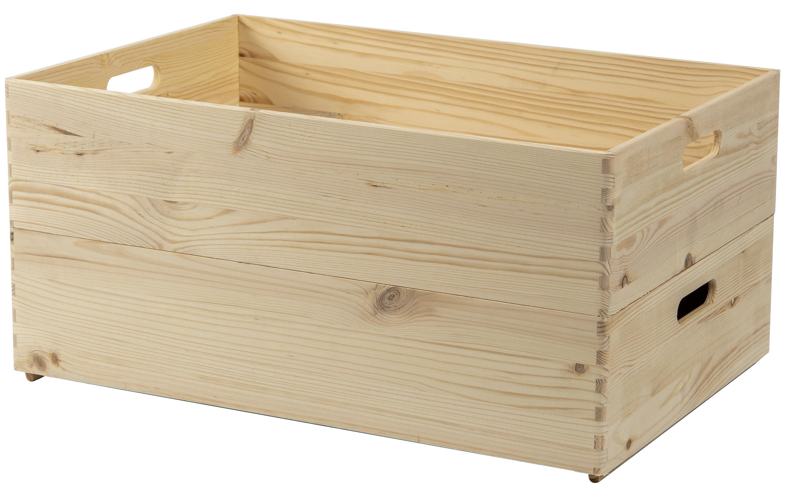 Holz Zollhaus Aufbewahrungskiste Kiefer 40 x 14 x 60 cm, Braun