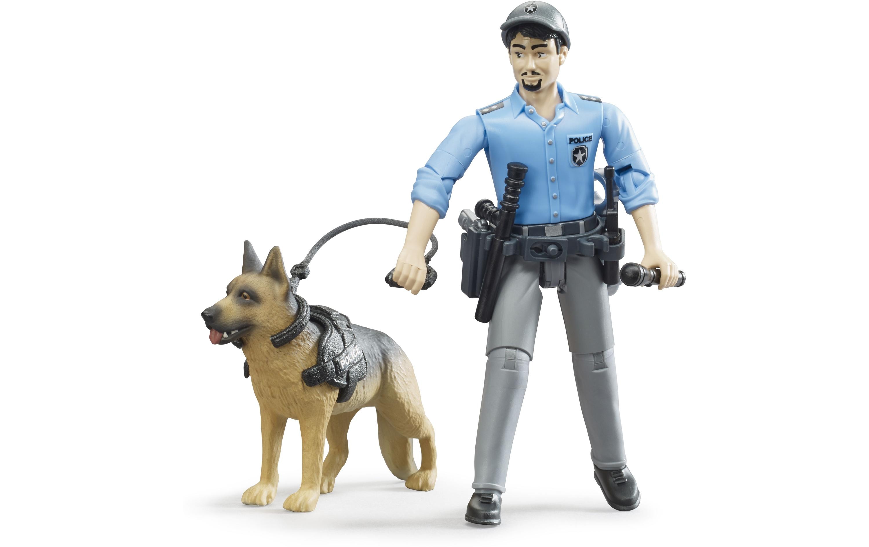 Bruder Spielwaren Spielzeugfigur Polizist mit Hund