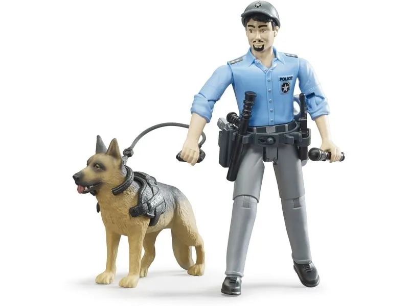 Bruder Spielwaren Spielzeugfigur Polizist mit Hund Bruder Spielwaren Spielzeugfigur Polizist mit Hund