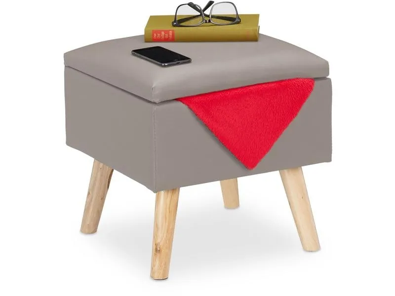 relaxdays Hocker Hellgrau