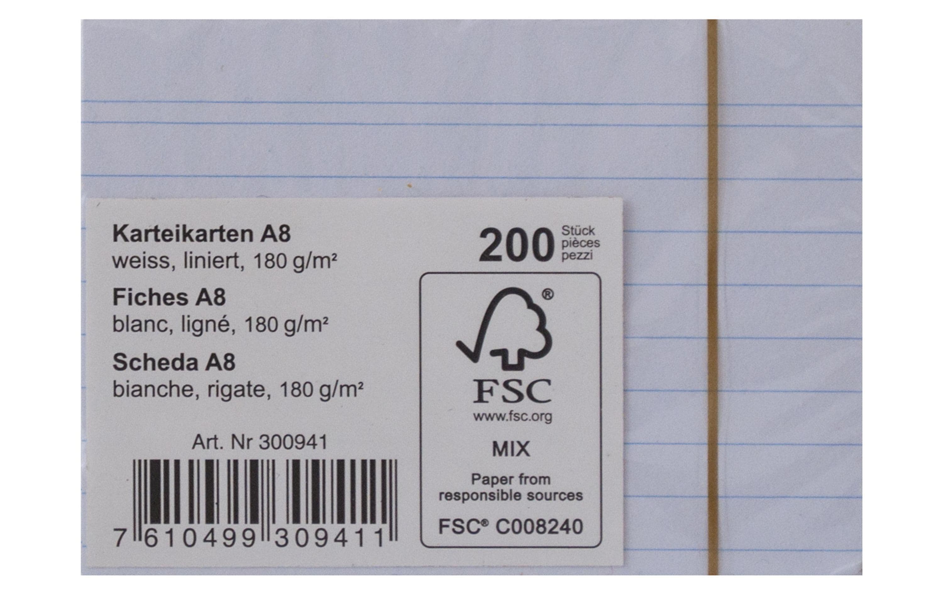 Office Karteikarten A8 Liniert