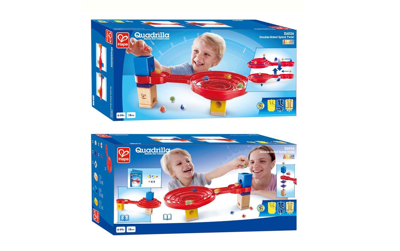 Hape Kugelbahn Zubehör Quadrilla Doppel-Spirale