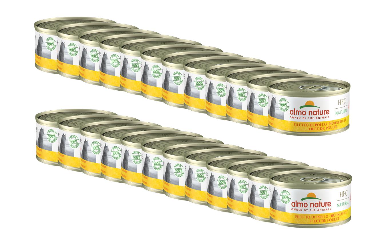 Almo Nature Nassfutter HFC Natural Hühnerfilet, 24 x 70 g Almo Nature Nassfutter HFC Natural Hühnerfilet, 24 x 70 g