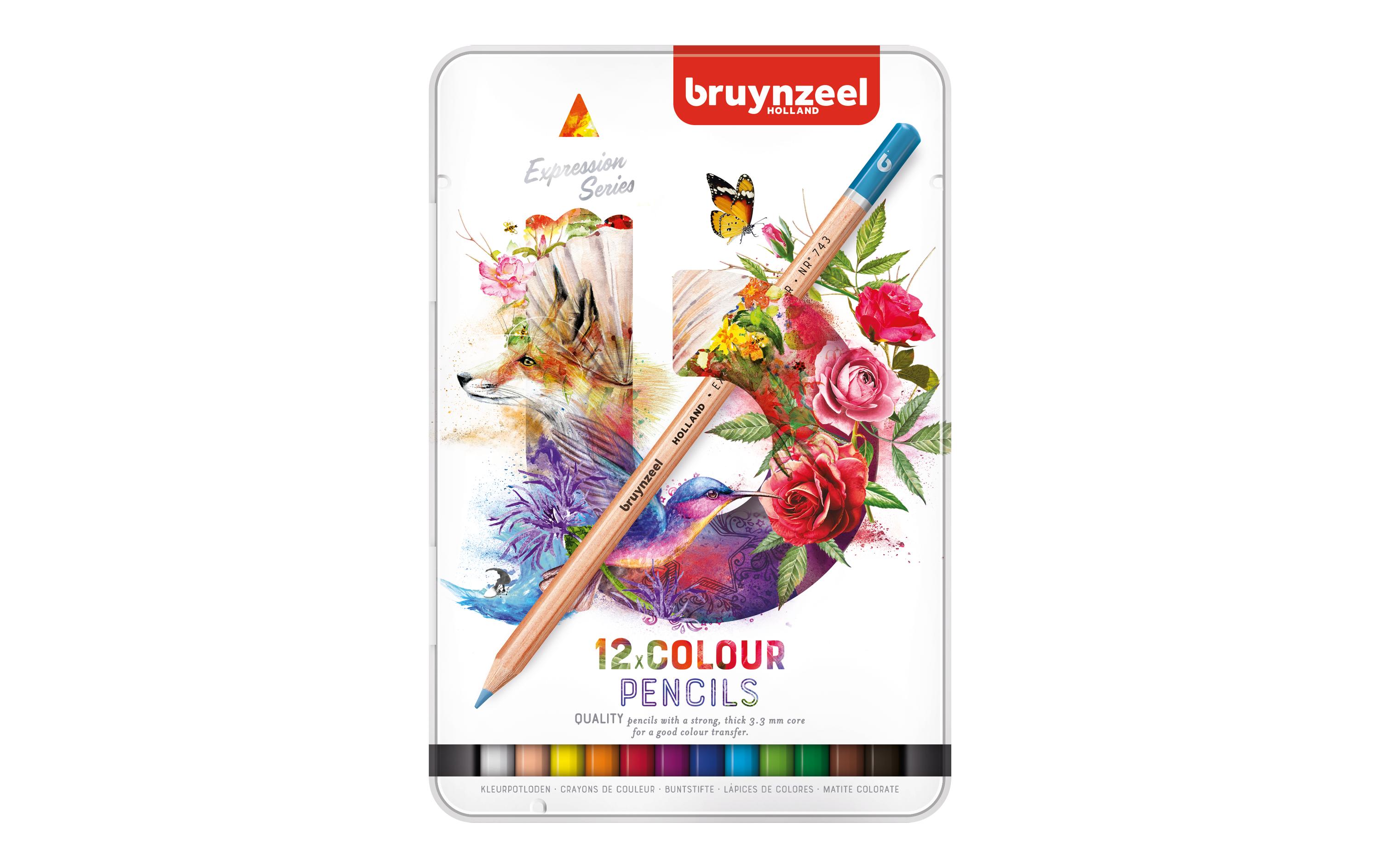 Bruynzeel Farbstifte Expression Colour Metalletui, 12 Stück