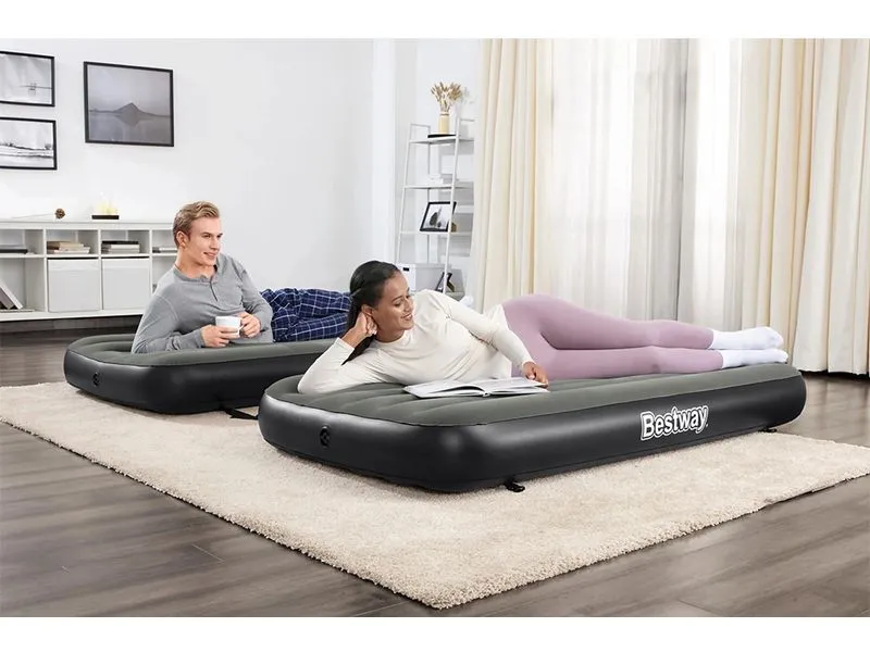 Bestway Luftbett Twin/Queen, 3 in 1 Schwarz, 188 x 99 cm