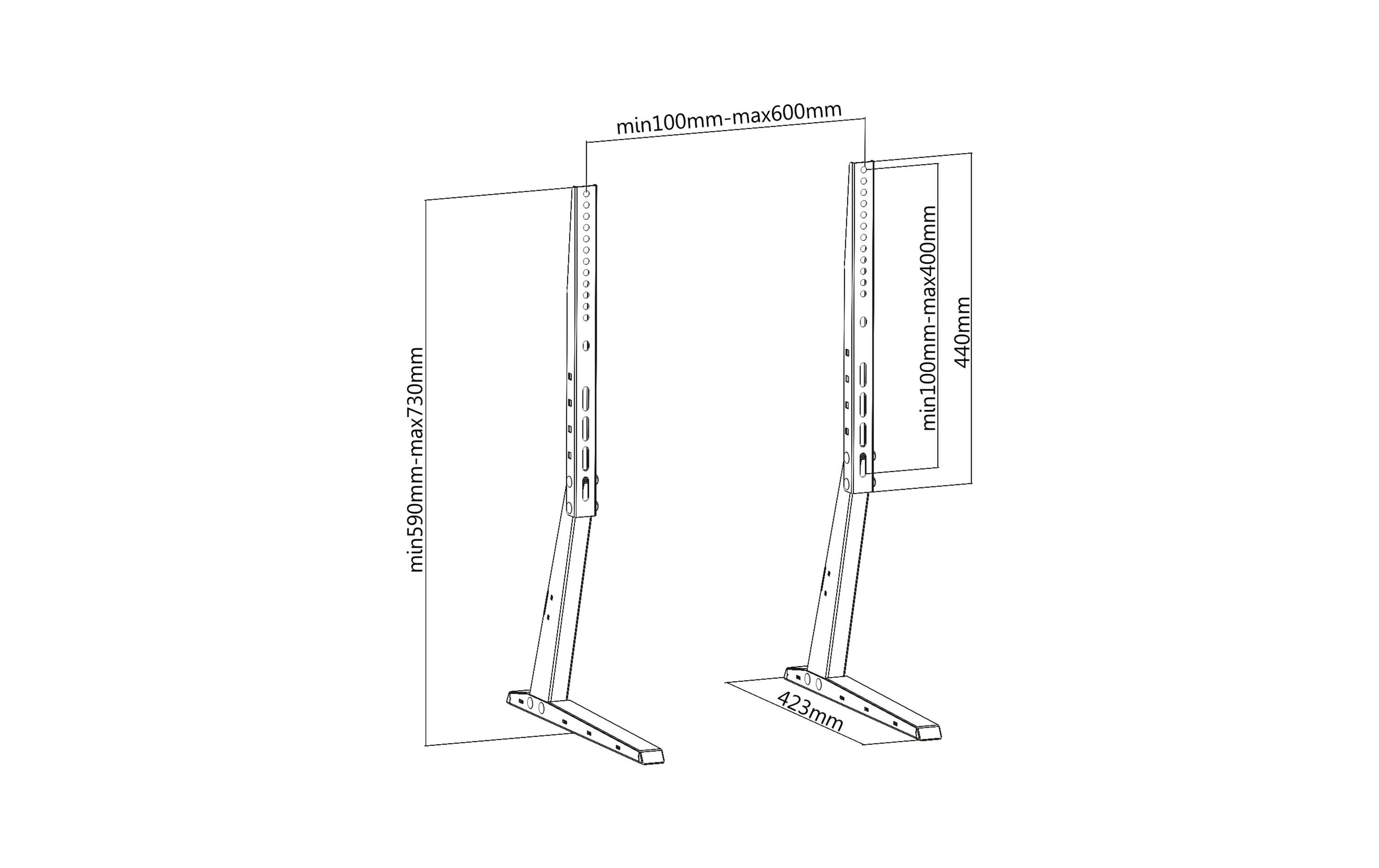 PureMounts Standfuss PM-TVS-02 Schwarz
