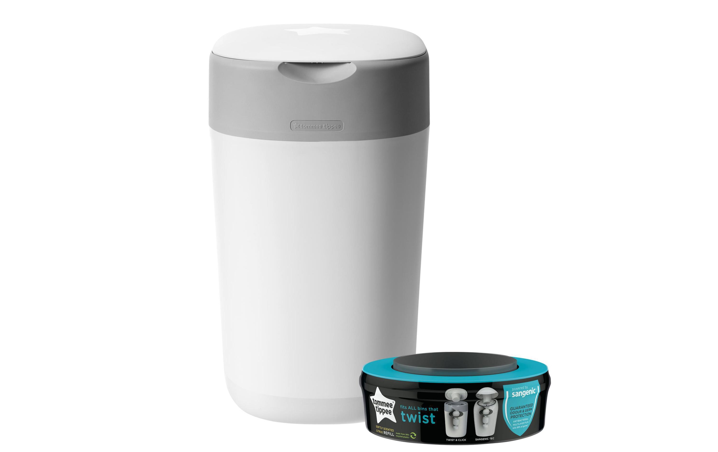 Sangenic Windeleimer Twist & Click Grau/Weiss