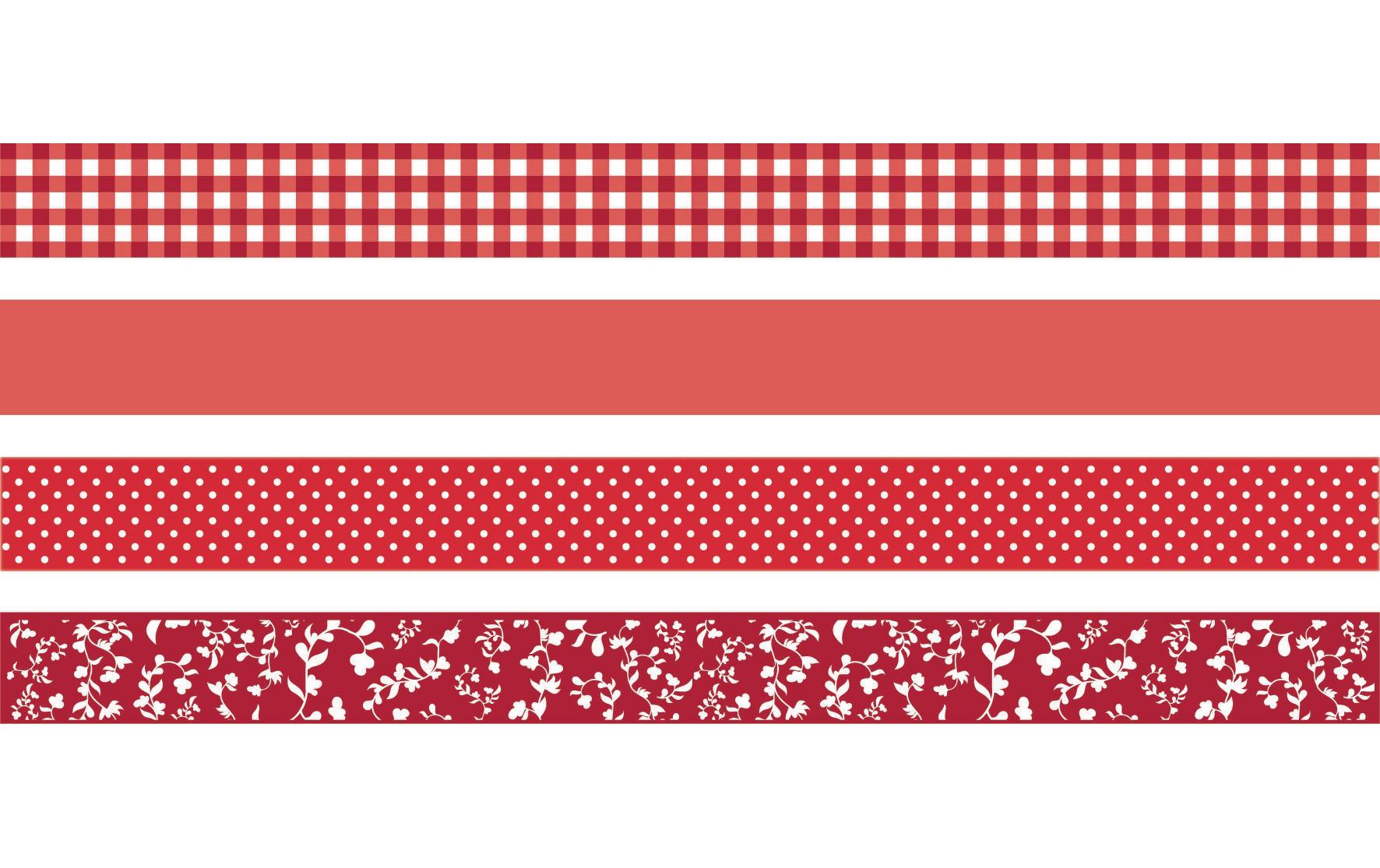Heyda Washi Tape Colour Code Red Rot