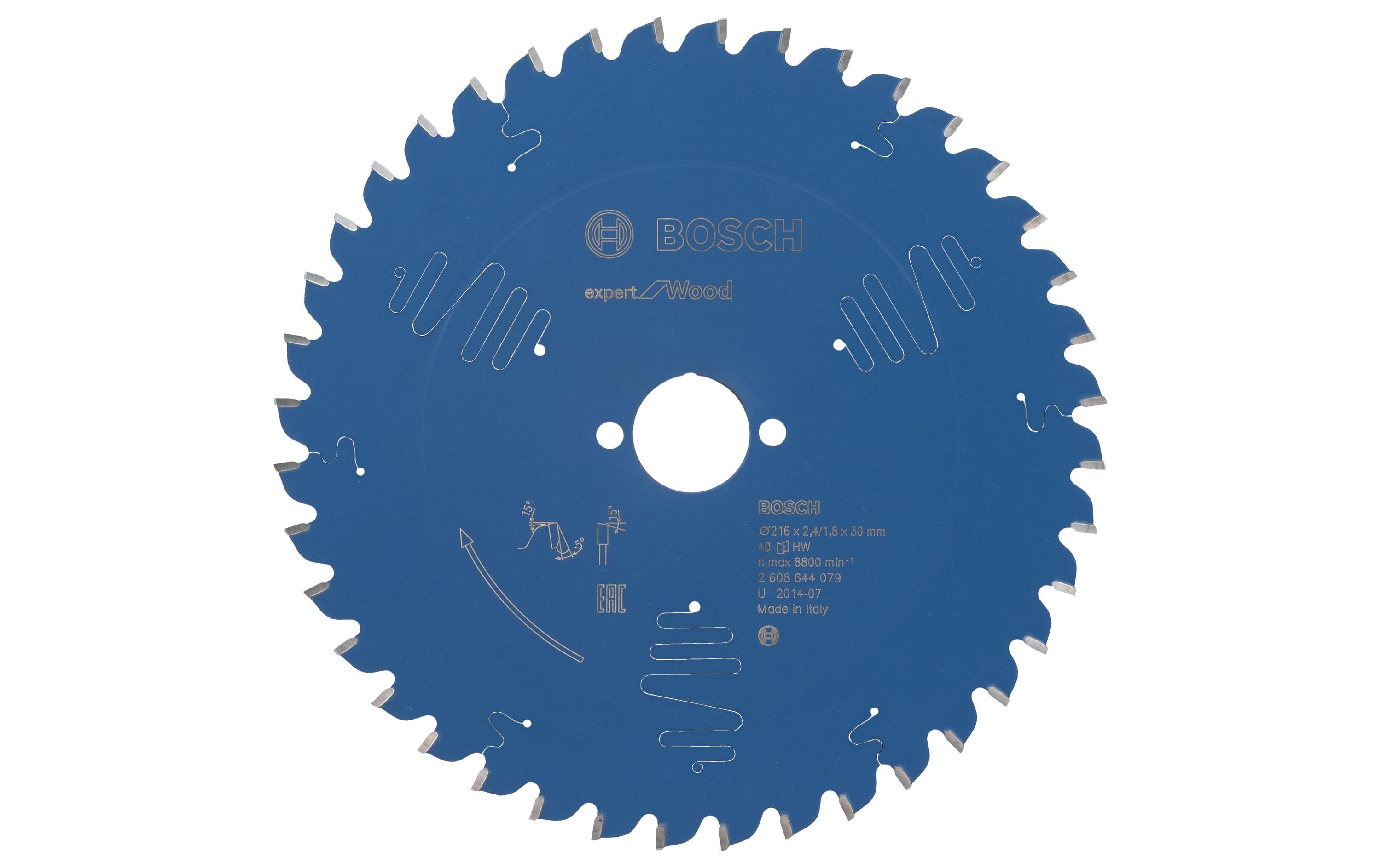 Bosch Professional Kreissägeblatt Expert for Wood, 216 x 30 x 2.4 mm, Z 40