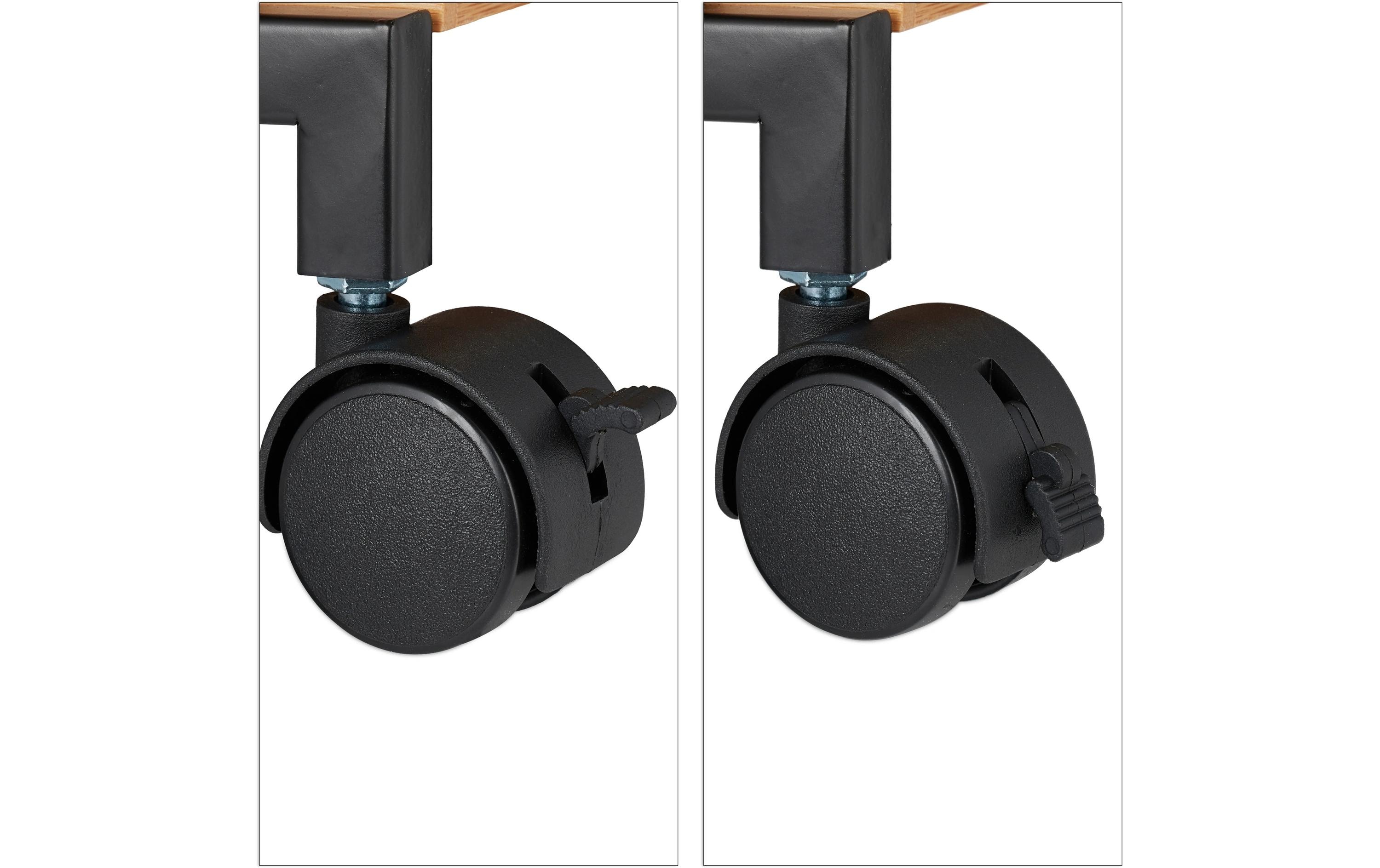 relaxdays Servierwagen mit 3 Etagen 69.5 x 37 x 34 cm