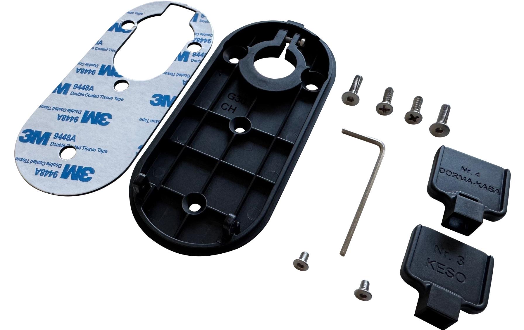 LOCKIN Montageplatte Umbausatz Smart Lock G30 CH addition Schwarz