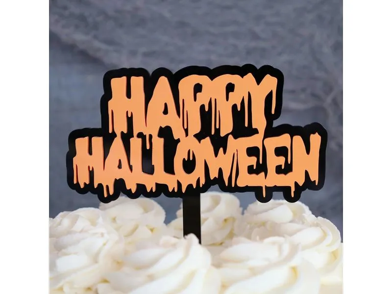 BackshopSchweiz Tortentopper Happy Halloween 1 Stück, Schwarz BackshopSchweiz Tortentopper Happy Halloween 1 Stück, Schwarz