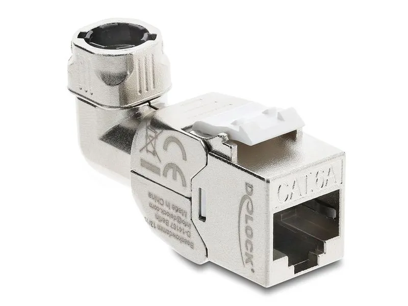 Delock Keystone-Modul RJ45 Buchse zu LSA Cat.6A 90° geschirmt Delock Keystone-Modul RJ45 Buchse zu LSA Cat.6A 90° geschirmt