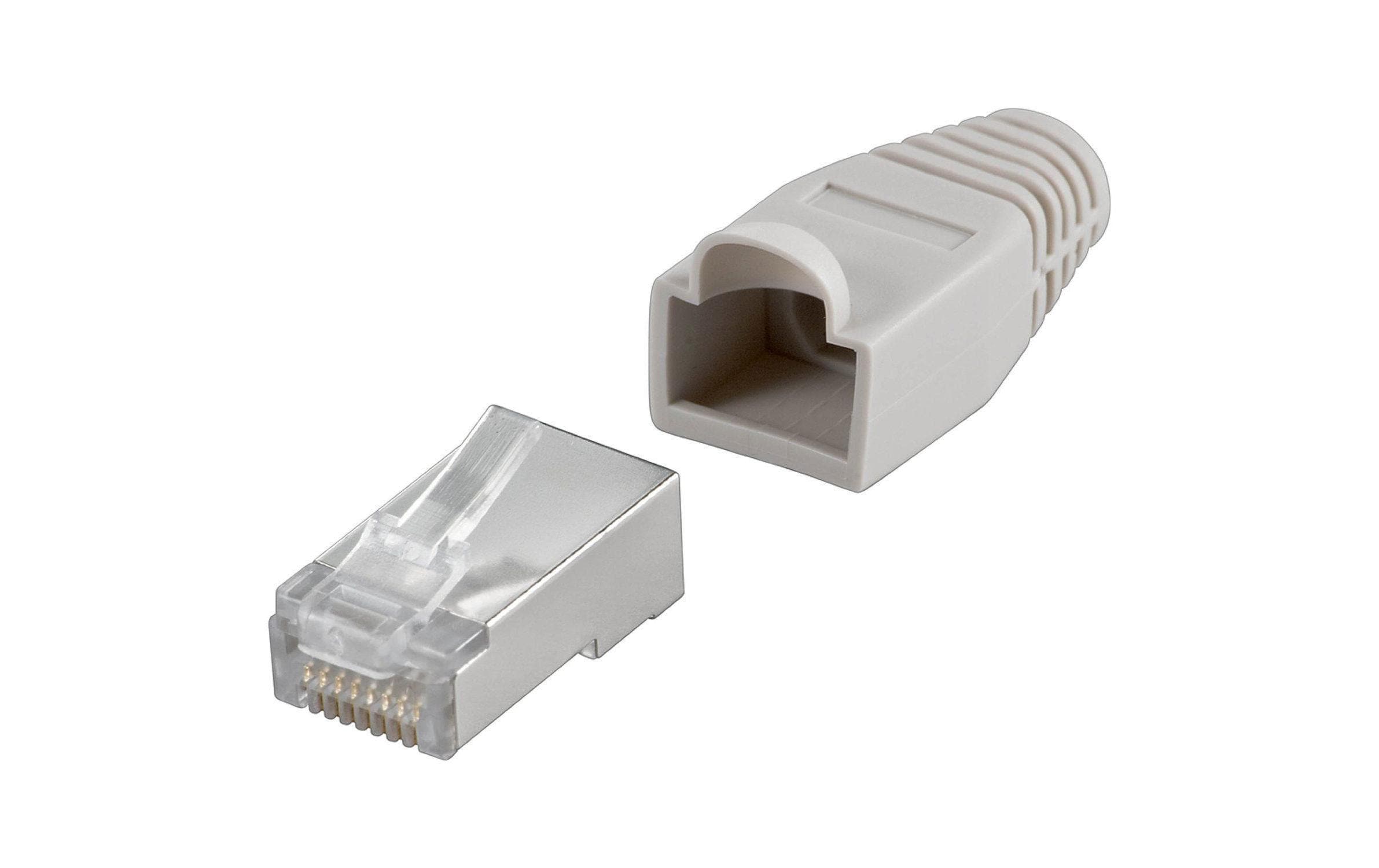 Wirewin Stecker RJ45 Cat.6 100 Stück, geschirmt, Grau Wirewin Stecker RJ45 Cat.6 100 Stück, geschirmt, Grau
