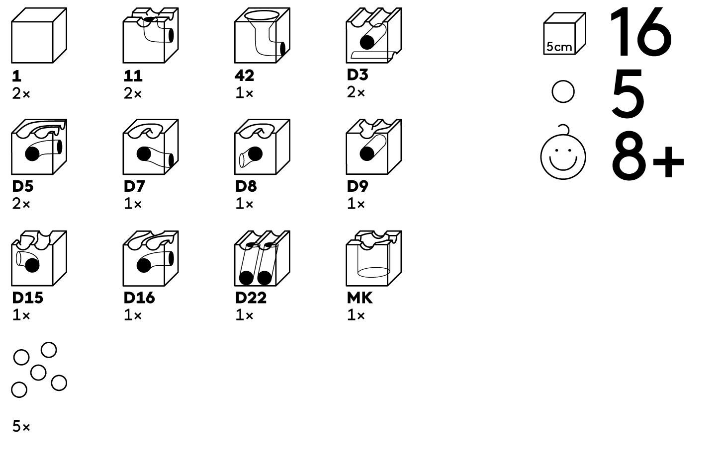 Cuboro Kugelbahn Zubehör CUBORO DUO