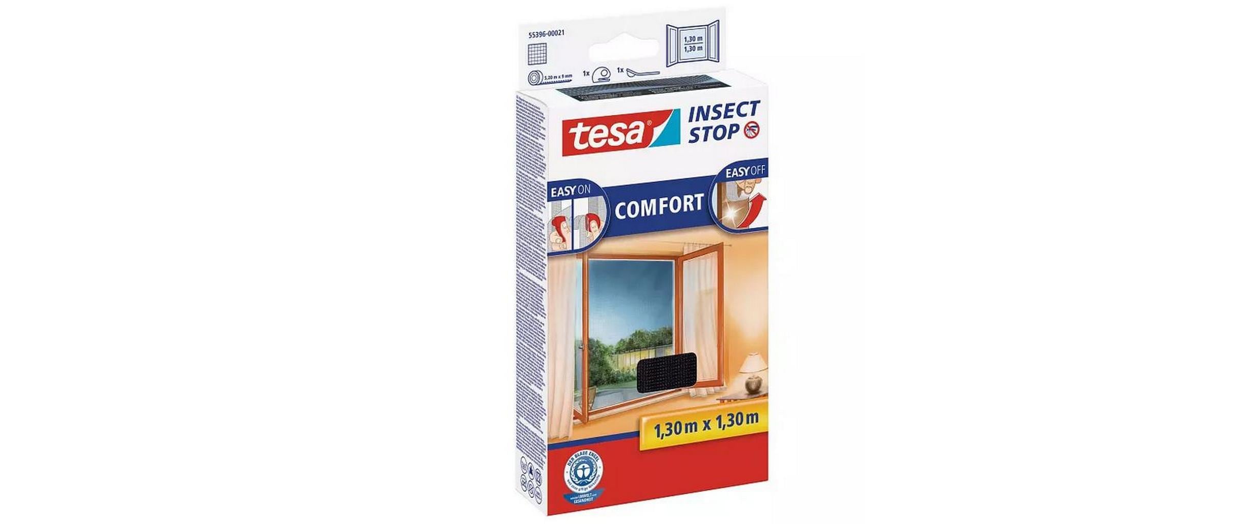 tesa Fliegengitter -Set Comfort, 2x 1.3 m x 1.3 m, Anthrazit tesa Fliegengitter -Set Comfort, 2x 1.3 m x 1.3 m, Anthrazit