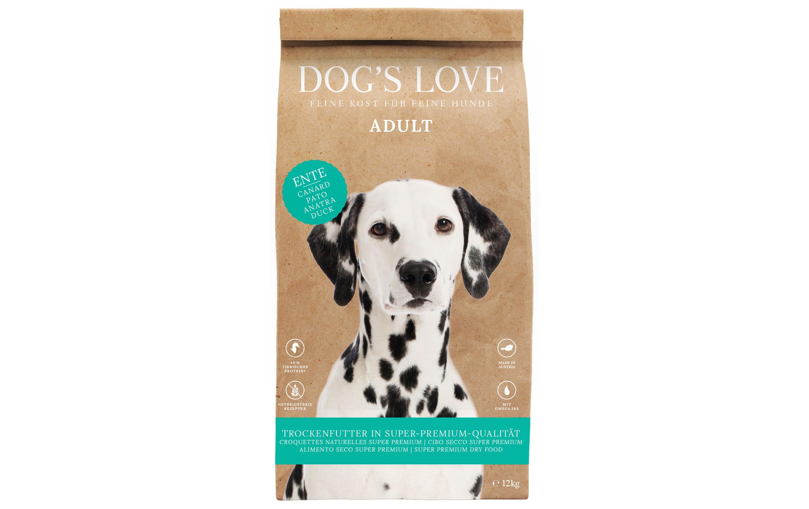 Dog's Love Trockenfutter Adult, Ente, 12 kg Dog's Love Trockenfutter Adult, Ente, 12 kg