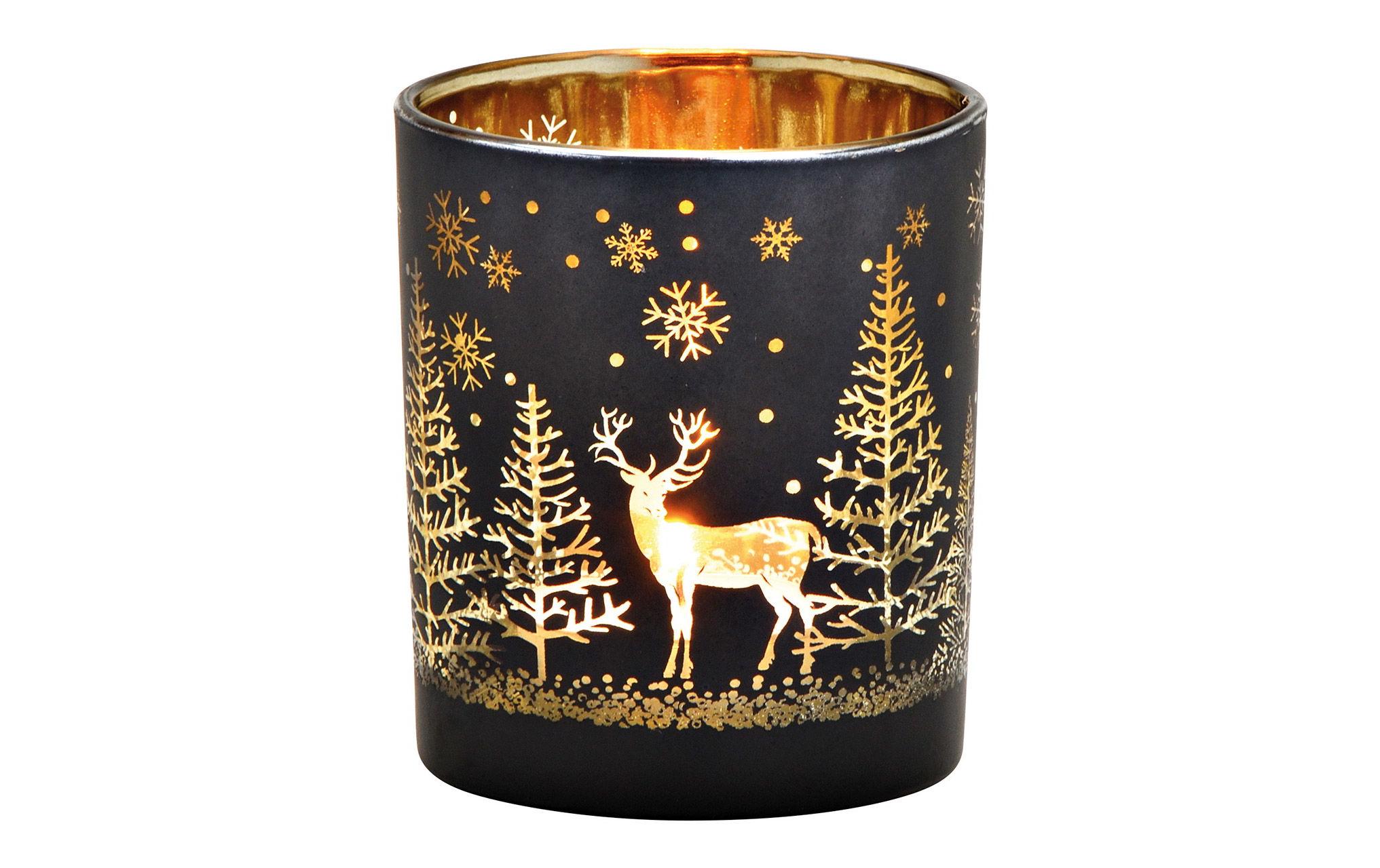 G. Wurm Weihnachtswindlicht Winterwald 8 cm G. Wurm Weihnachtswindlicht Winterwald 8 cm