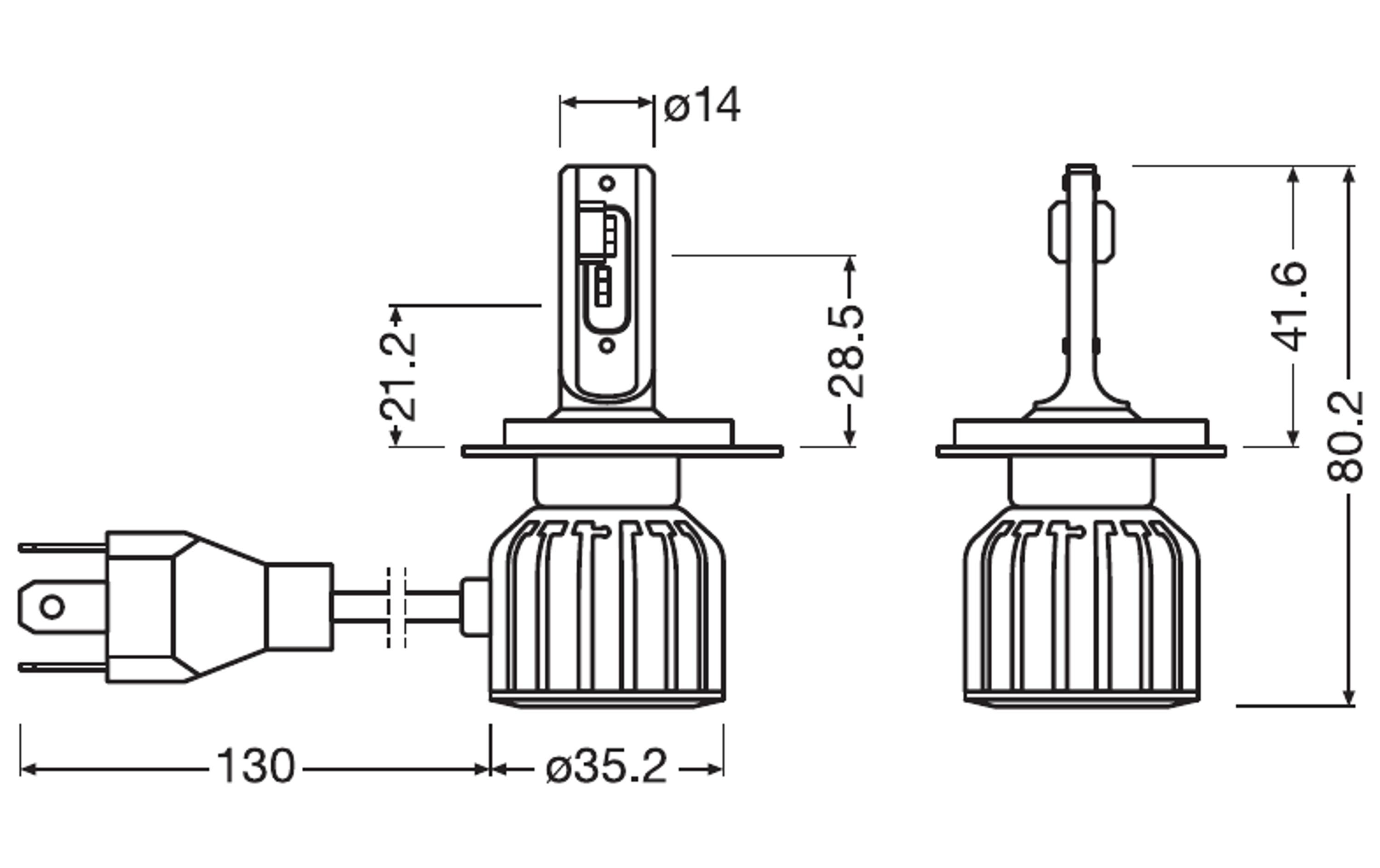 OSRAM LEDriving HL BRIGHT H4/H19 PKW