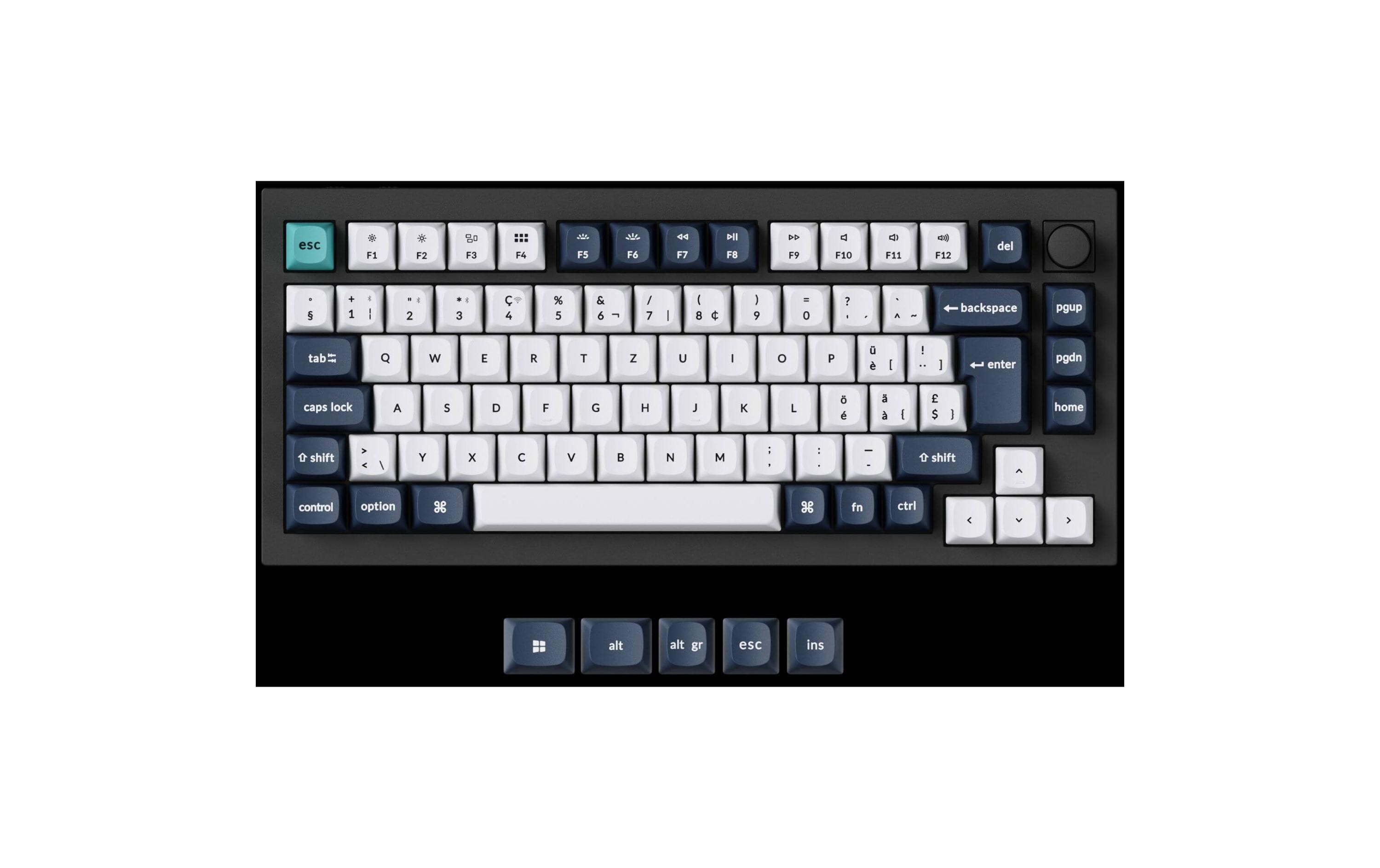 Keychron Gaming-Tastatur Q1 Max Black QMK Red Switch