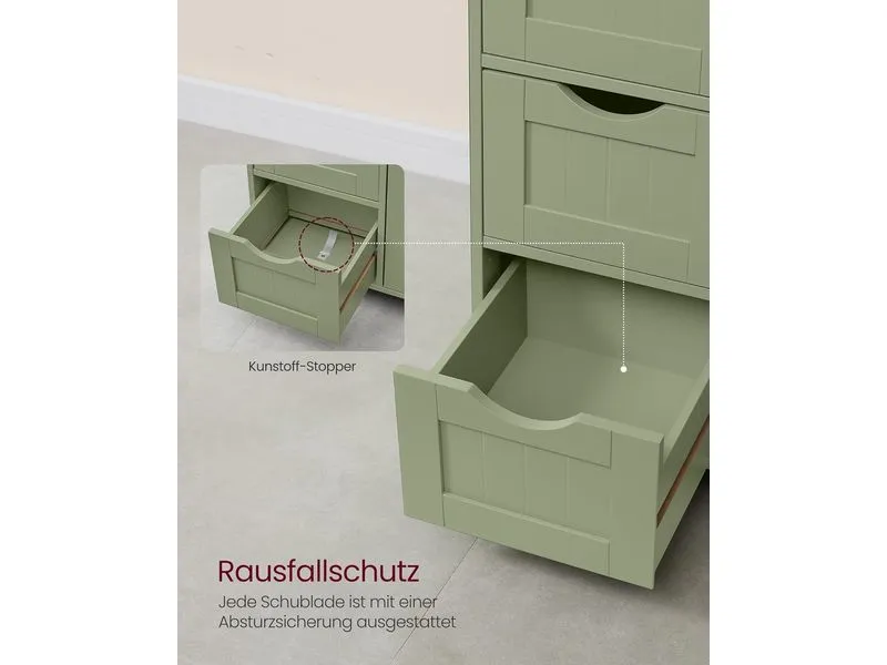 VASAGLE Badezimmerschrank 55 x 82 cm, Grün VASAGLE Badezimmerschrank 55 x 82 cm, Grün
