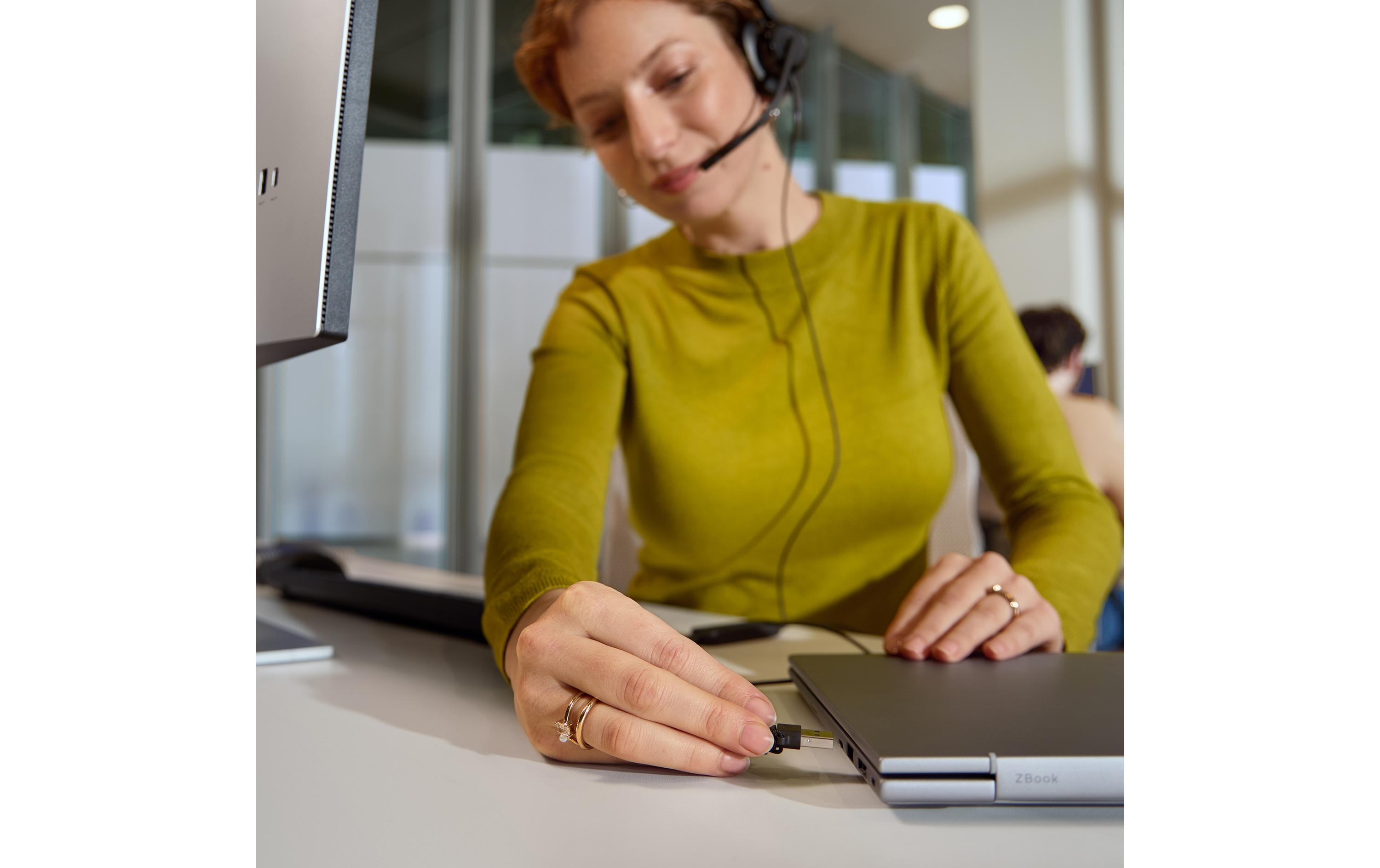 HP Headset Poly Mission 415 Mono-USB, kabelgebunden, Classic