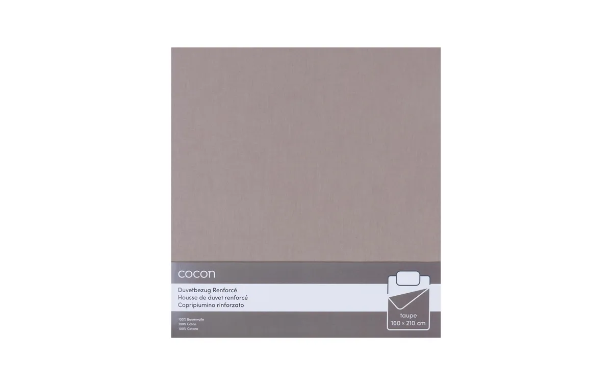 COCON Duvetbezug Renforcé 160 x 200 cm, Taupe COCON Duvetbezug Renforcé 160 x 200 cm, Taupe