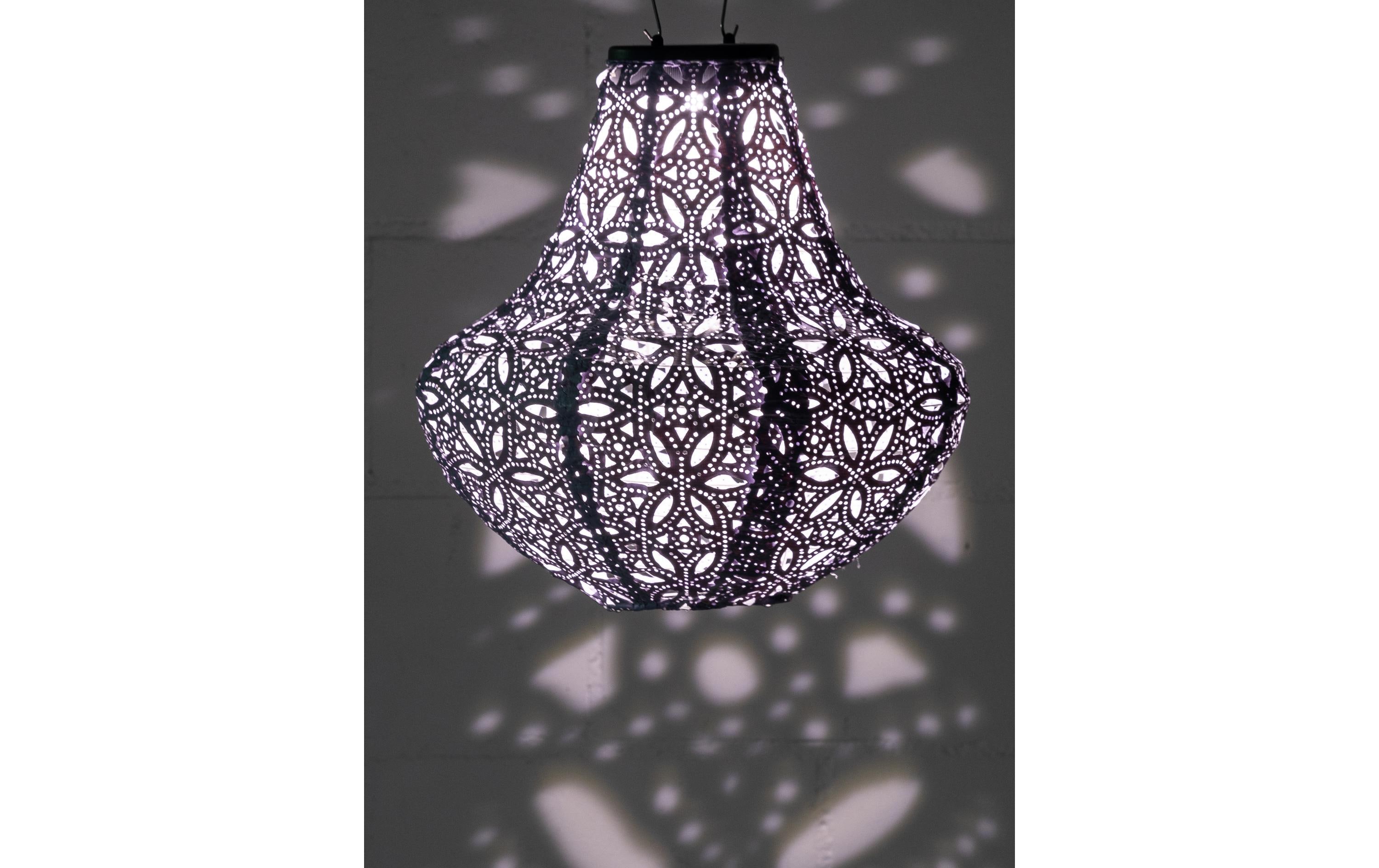 COCON Lampion LED Solar Vase, Violett