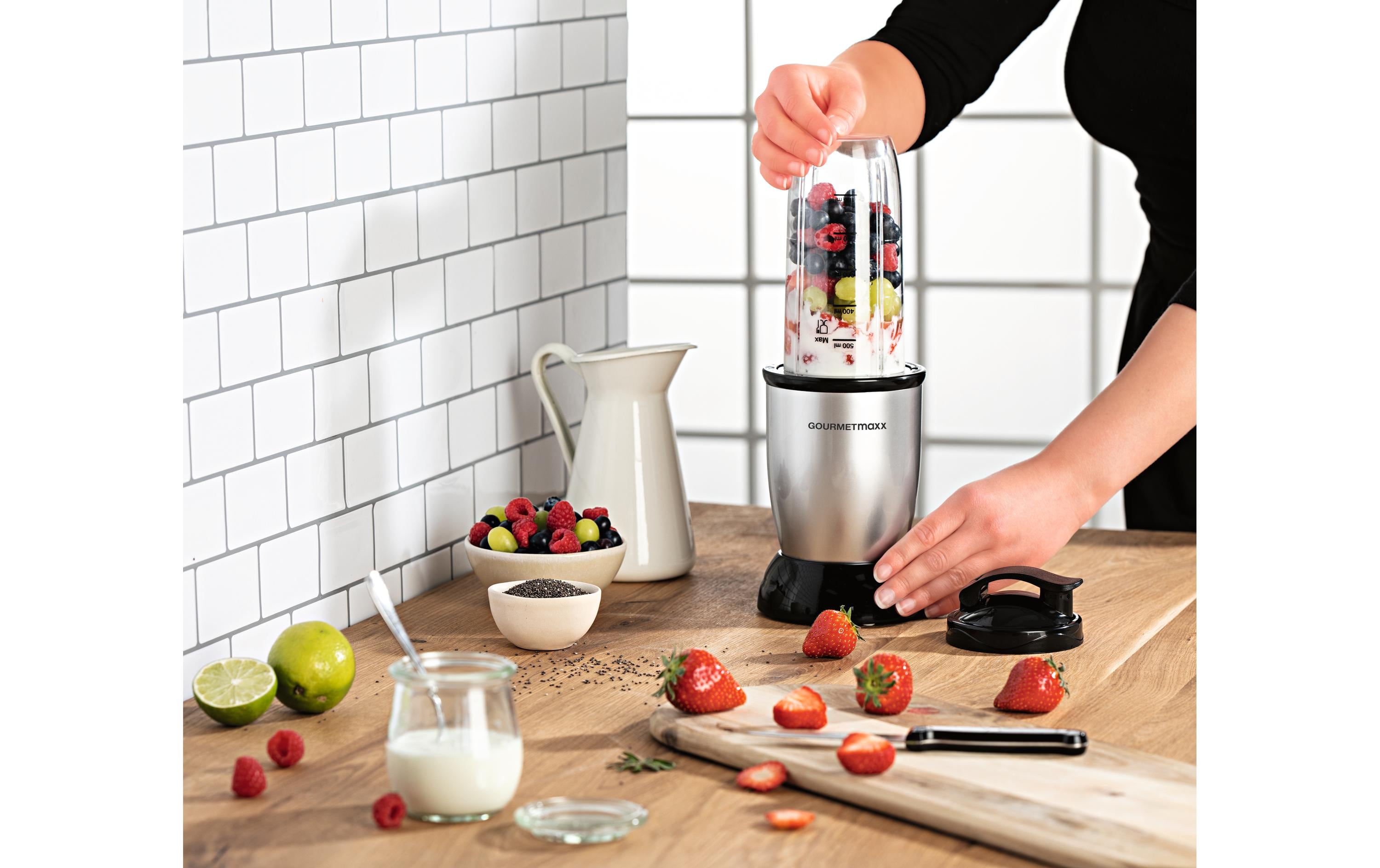 GOURMETmaxx Nährstoffextraktor Nutrition Schwarz/Silber