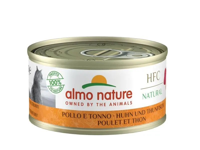 Almo Nature Nassfutter HFC Natural Huhn und Thunfisch, 24 x 70 g Almo Nature Nassfutter HFC Natural Huhn und Thunfisch, 24 x 70 g