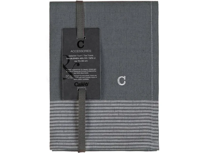 Cawö Geschirrtuch Two Tone Schiefer Cawö Geschirrtuch Two Tone Schiefer