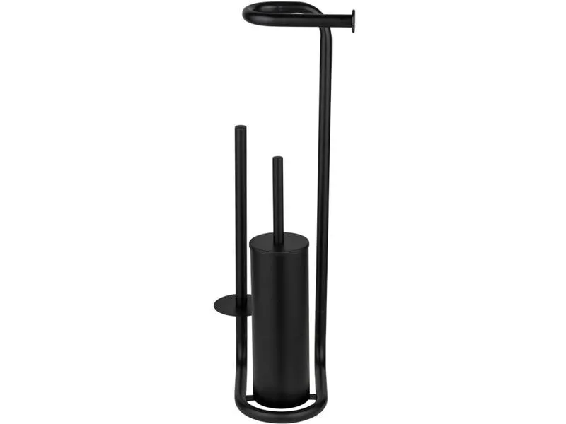 Wenko WC-Garnitur Universaleo 20 x 23 x 62.5 cm, Schwarz
