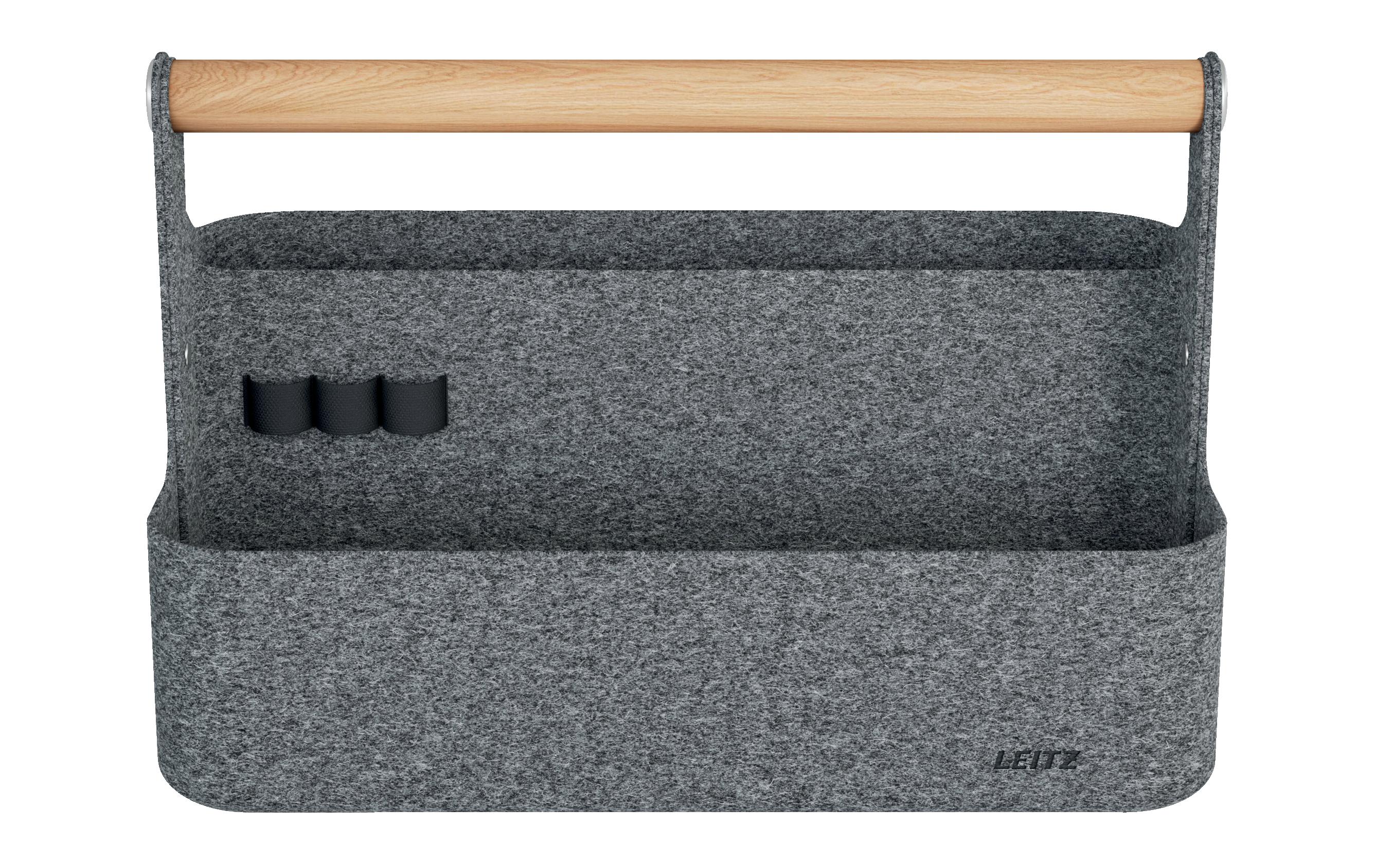 Leitz Ergo Schreibtisch-Organizer aus Filz, Dunkelgrau
