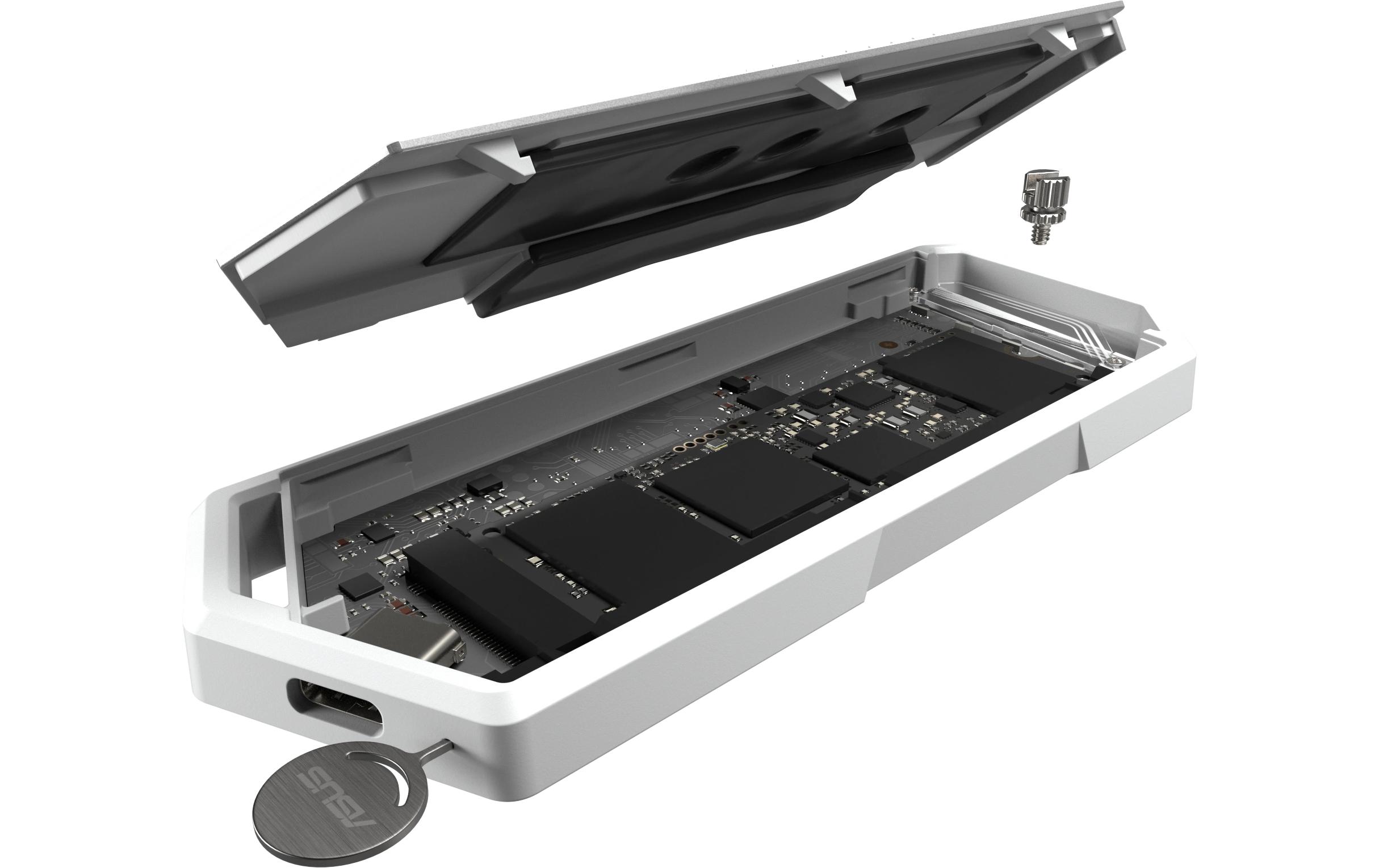 ASUS Externes Gehäuse ROG Strix Arion White Edition M.2