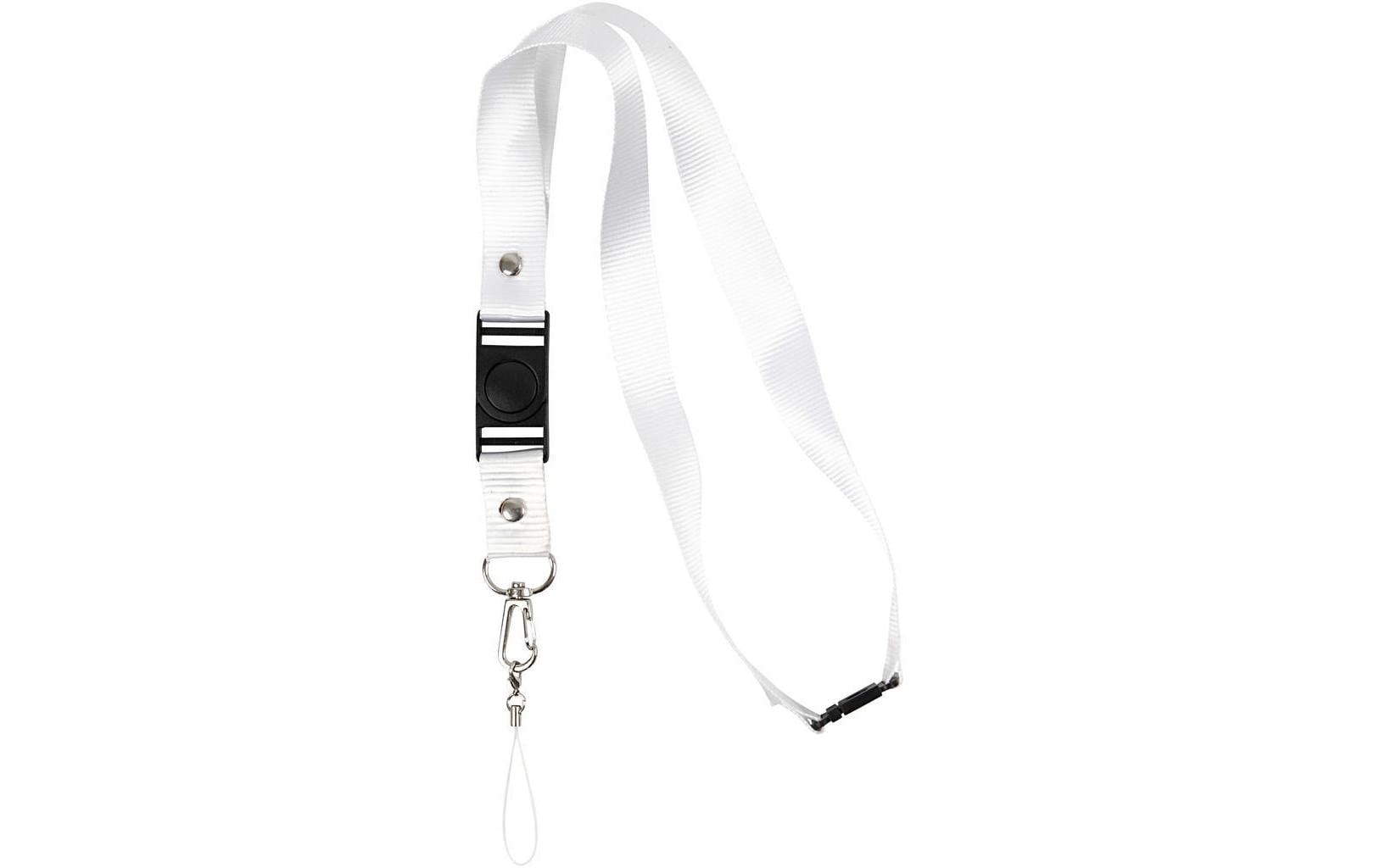 Creativ Company Schlüsselband 53 cm x 2 cm 5 Stück, Weiss Creativ Company Schlüsselband 53 cm x 2 cm 5 Stück, Weiss