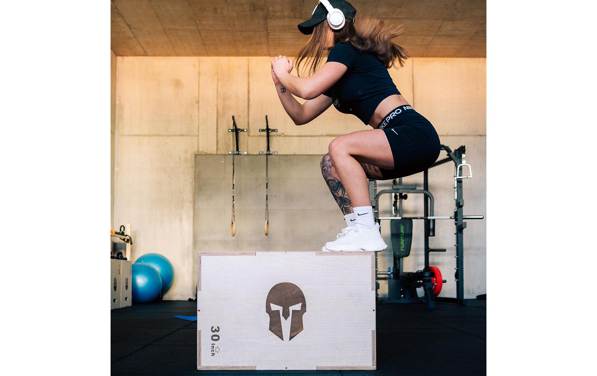 Gladiatorfit Sprung-Plyobox aus Holz 3 in 1