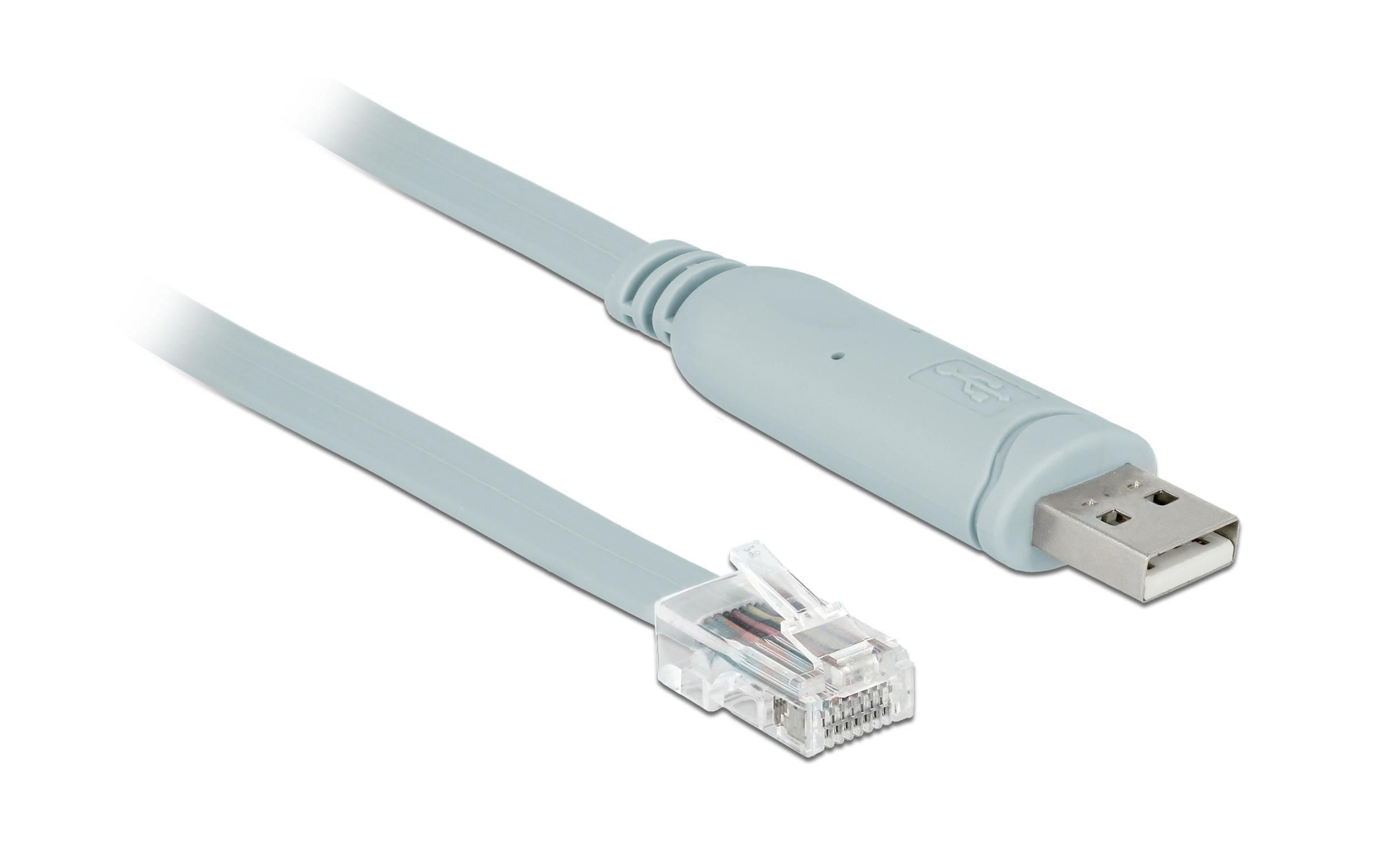 Delock Konsolenkabel USB - RJ45 RS-232, Cisco kompatibel, 5m Delock Konsolenkabel USB - RJ45 RS-232, Cisco kompatibel, 5m