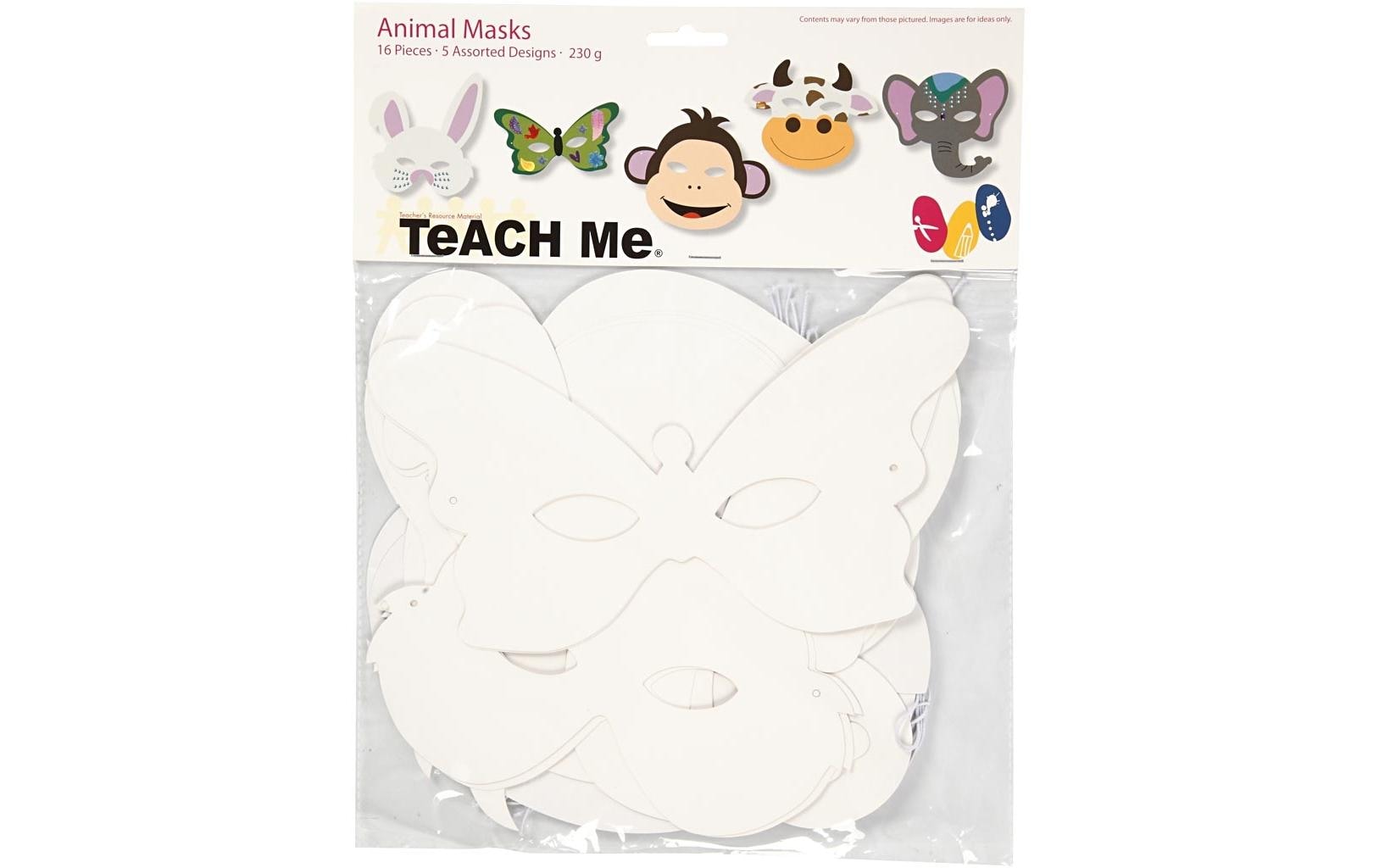 Creativ Company Partyaccessoire Tier-Masken 16 Stück